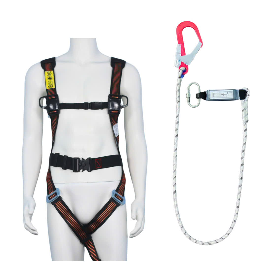 AB7 - Dây đai toàn thân HQ khóa bấm 1 móc nhôm dây thừng giảm xóc