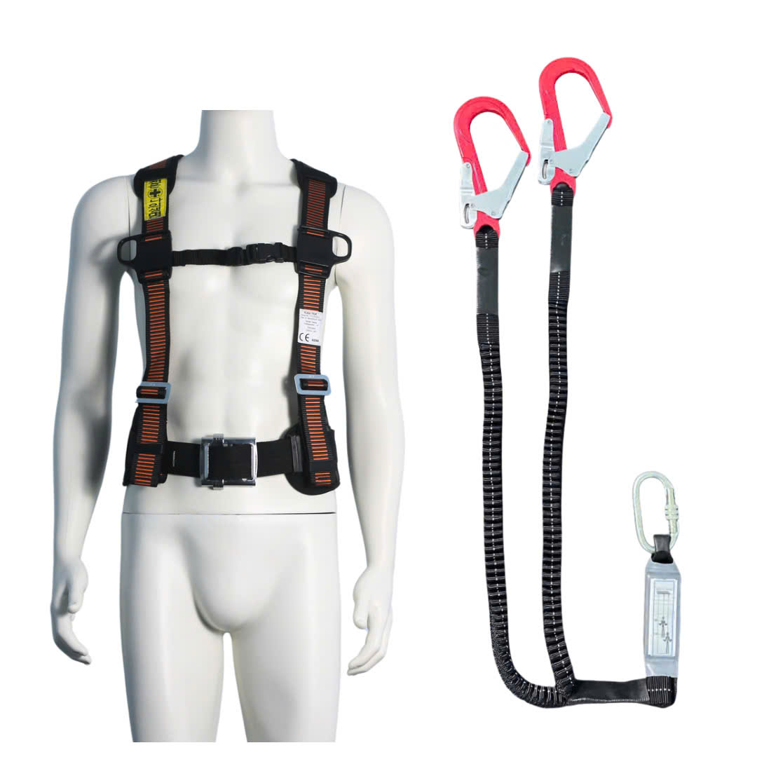 EV2 - Dây đai bán thân HQ khóa vuông 2 móc nhôm dây thun đàn hồi đen giảm xóc