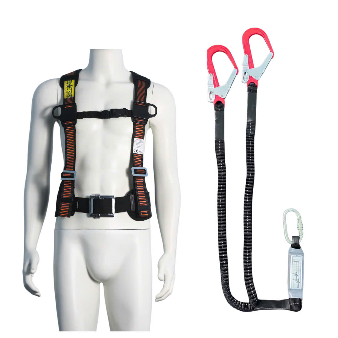 EVD2 - Dây đai bán thân HQ khóa vuông có đệm hông túi 2 móc nhôm dây thun đàn hồi đen giảm xóc