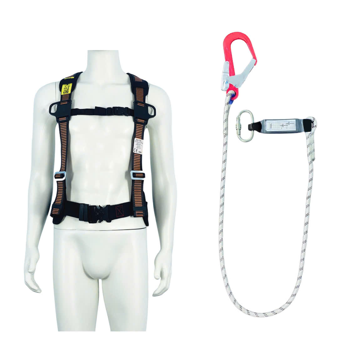 EB7 - Dây đai bán thân HQ khóa bấm 1 móc nhôm dây thừng giảm xóc