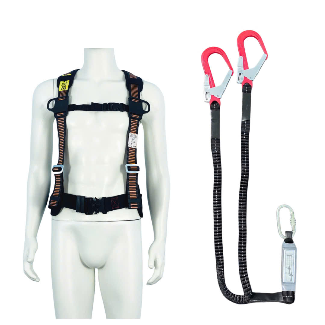 EB2 - Dây đai bán thân HQ khóa bấm 2 móc nhôm dây thun đàn hồi đen giảm xóc