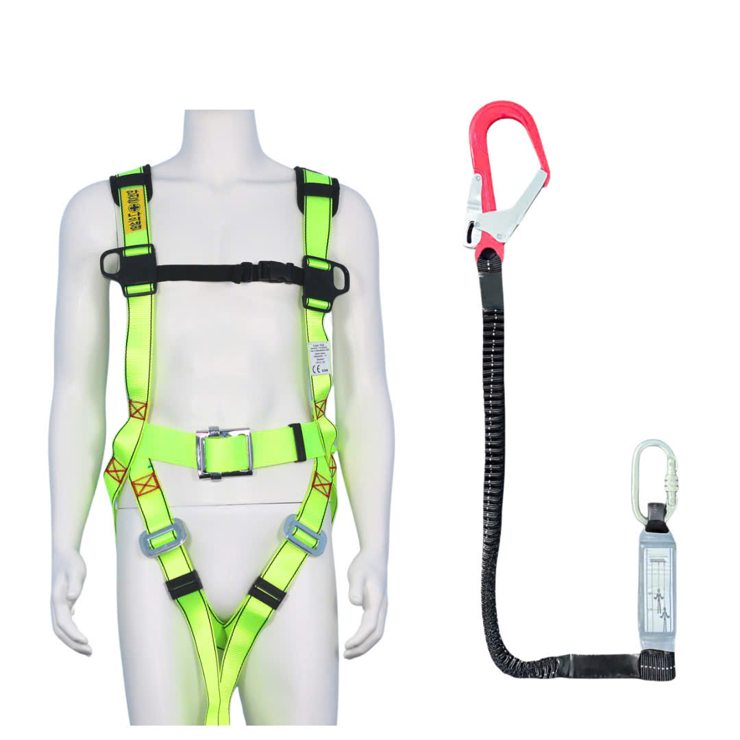 BV1 - Dây đai toàn thân vàng chanh khóa vuông 1 móc nhôm dây thun đàn hồi đen giảm xóc