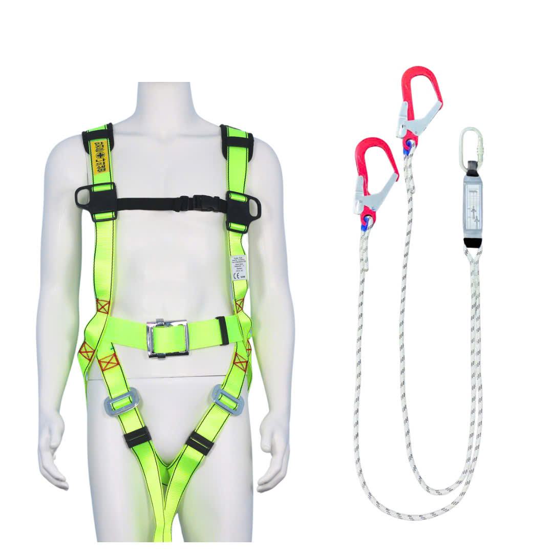 BV8 - Dây đai toàn thân vàng chanh khóa vuông 2 móc nhôm dây thừng giảm xóc