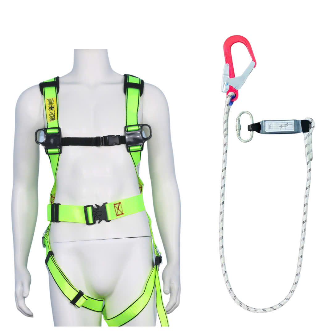 BB7 - Dây đai toàn thân vàng chanh khóa bấm 1 móc nhôm dây thừng giảm xóc