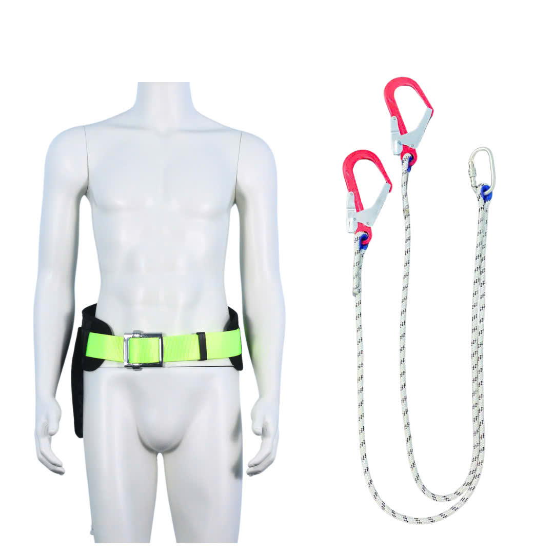 DVD2 - Dây đai nịt bụng vàng chanh khóa vuông có đệm hông túi 2 móc nhôm dây thừng