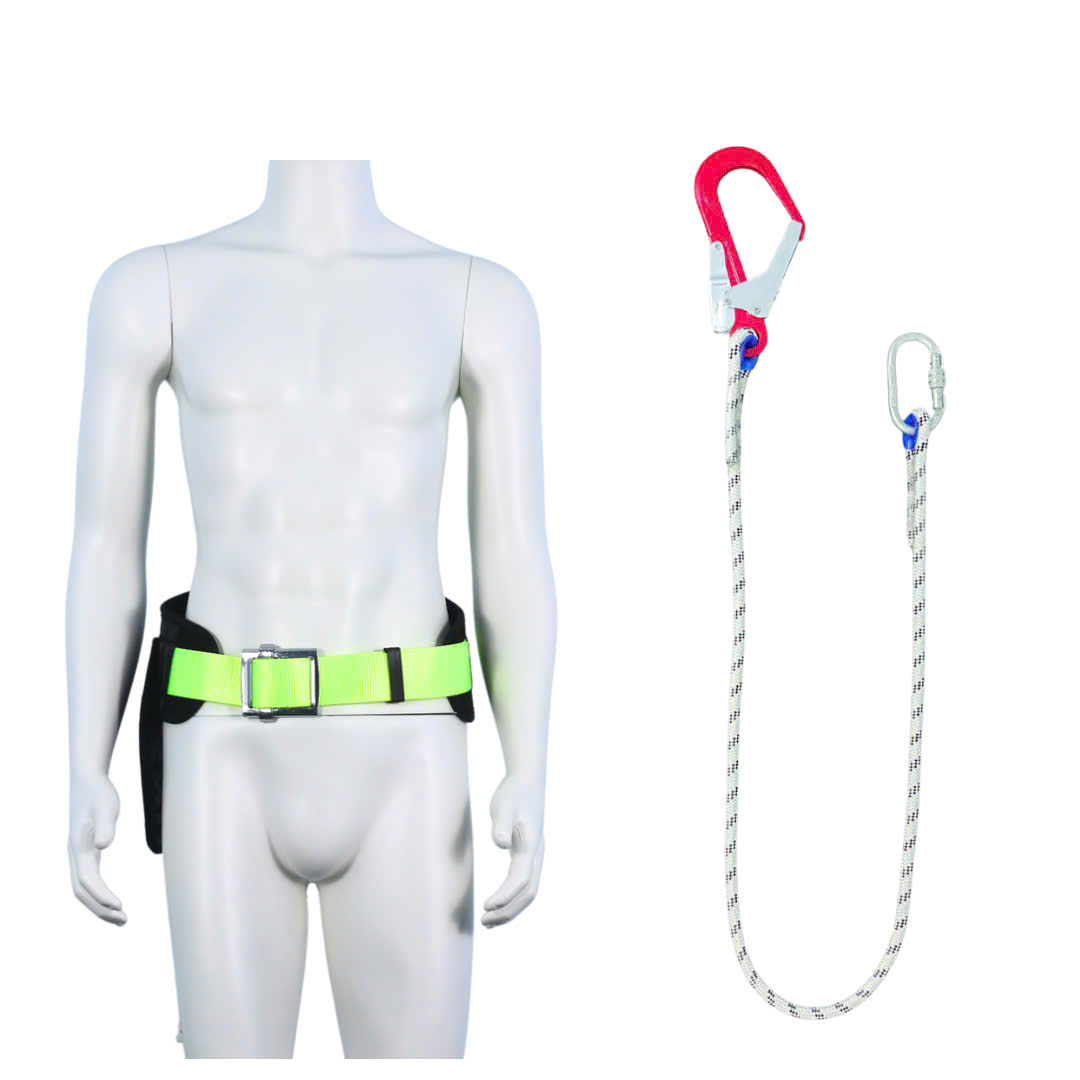 DVD1 - Dây đai nịt bụng vàng chanh khóa vuông có đệm hông túi 1 móc nhôm dây thừng