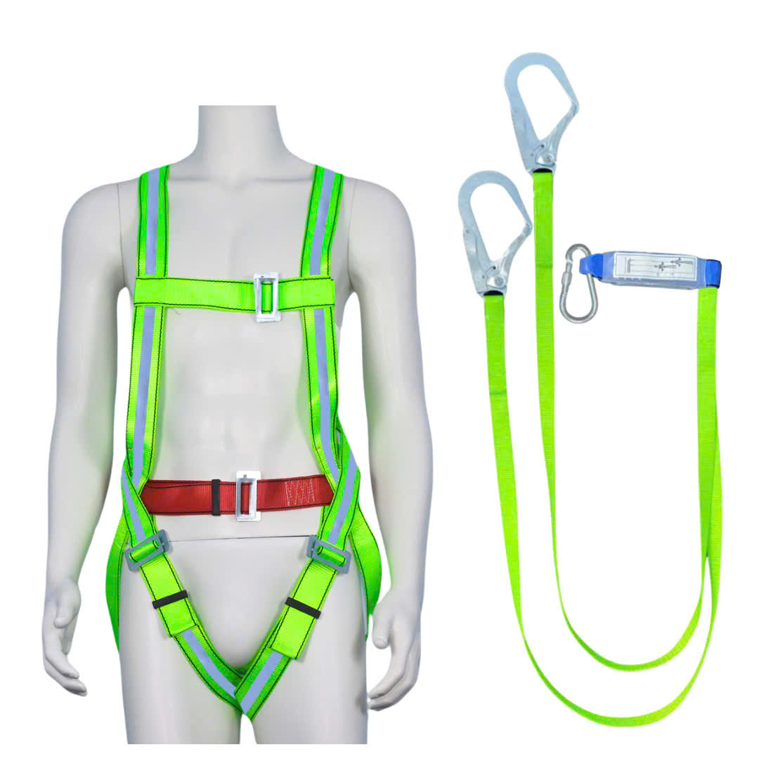 F4 - Dây đai toàn thân 2 móc sắt dây bẹ giảm xóc ( xanh )